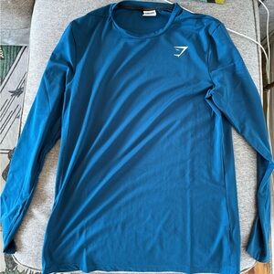 Gymshark Men's Teal Long Sleeve Tee
